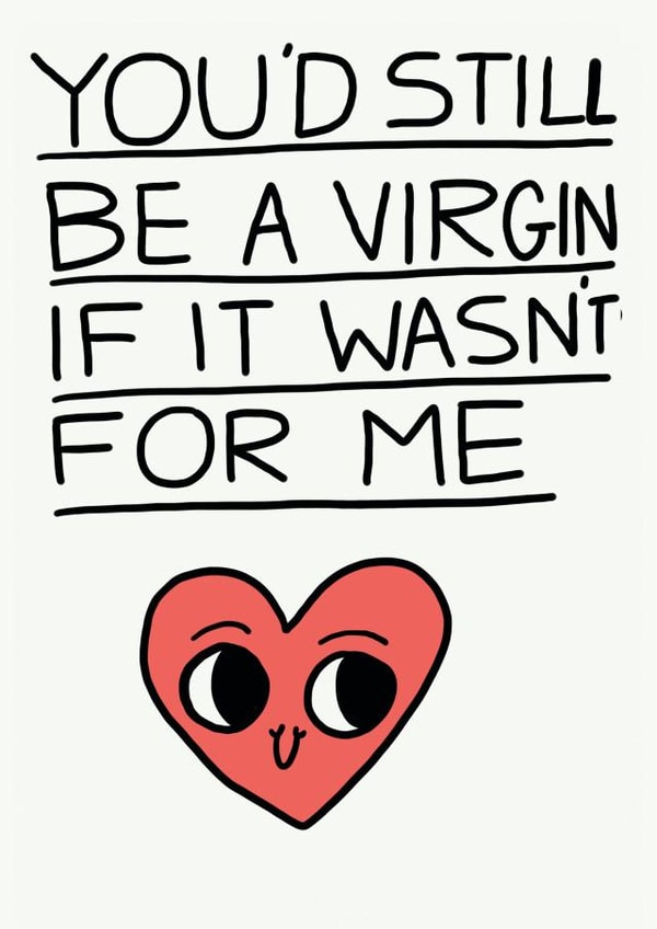 heart virgin Valentines Day Card 39859 created by JOLLY AWESOME