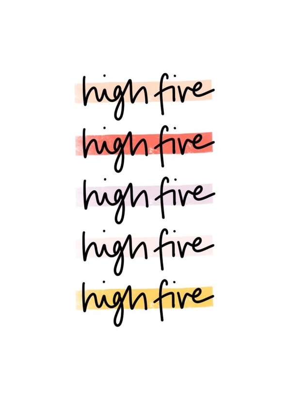 High five, congratulations card. created by DaphneRosa