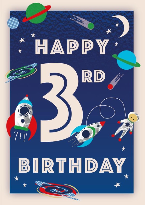 3 3rd Birthday Card 21149 created by LJRanson Design