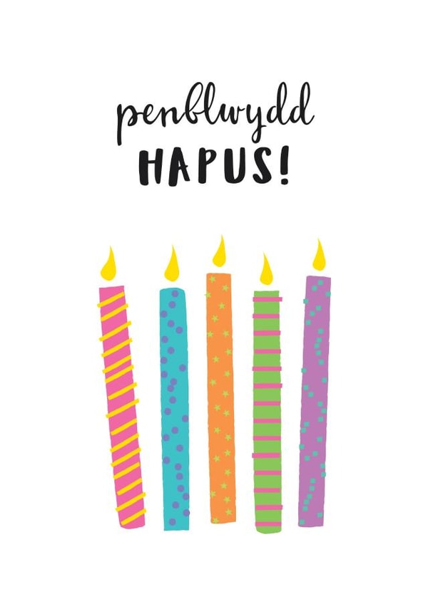 Penblwydd Hapus Birthday Card 15137 created by Tenovus Cancer Care