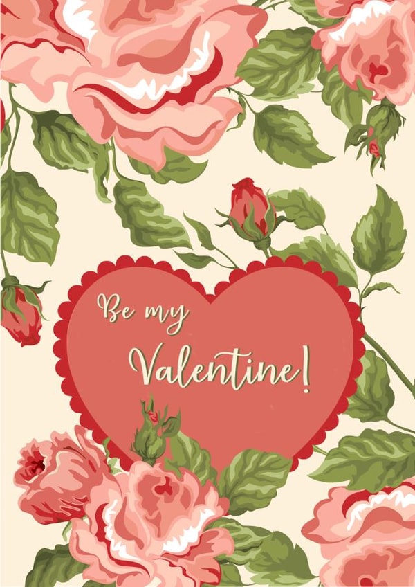 traditional classic Valentines Day Card 21188 created by Audrey Drake