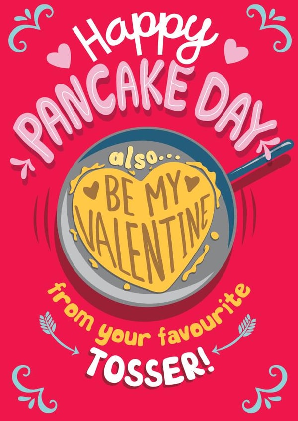 pancake day pancake Valentines Day Card 20237 created by Dan McFadden