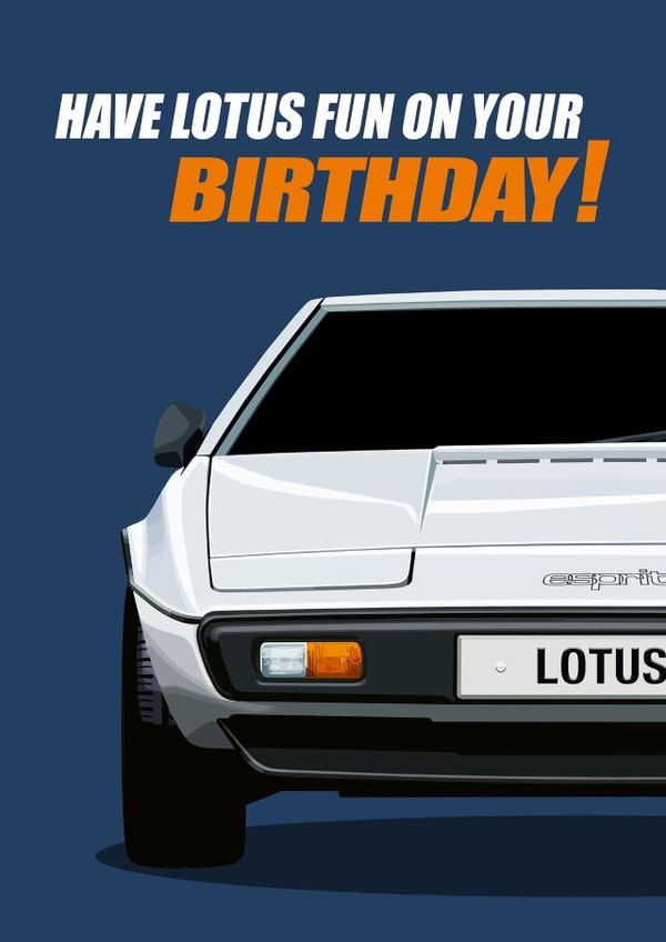 LOTUS FUN BIRTHDAY CARD. created by RetroMotion Artwork