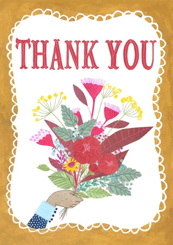 thanks flowers Thank You Card 21187 created by Tatjana Mai-Wyss