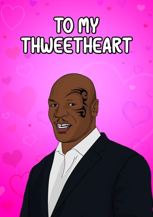 Mike Tyson Boxer Valentines Day Card 21029 created by The Sport Rag