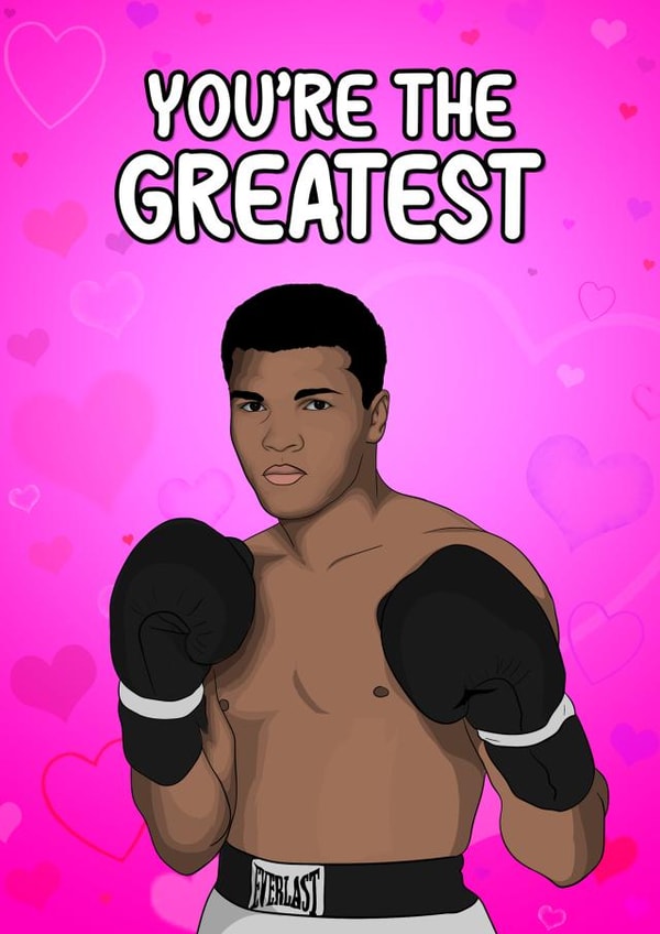 muhammad ali boxing Valentines Day Card 21030 created by The Sport Rag