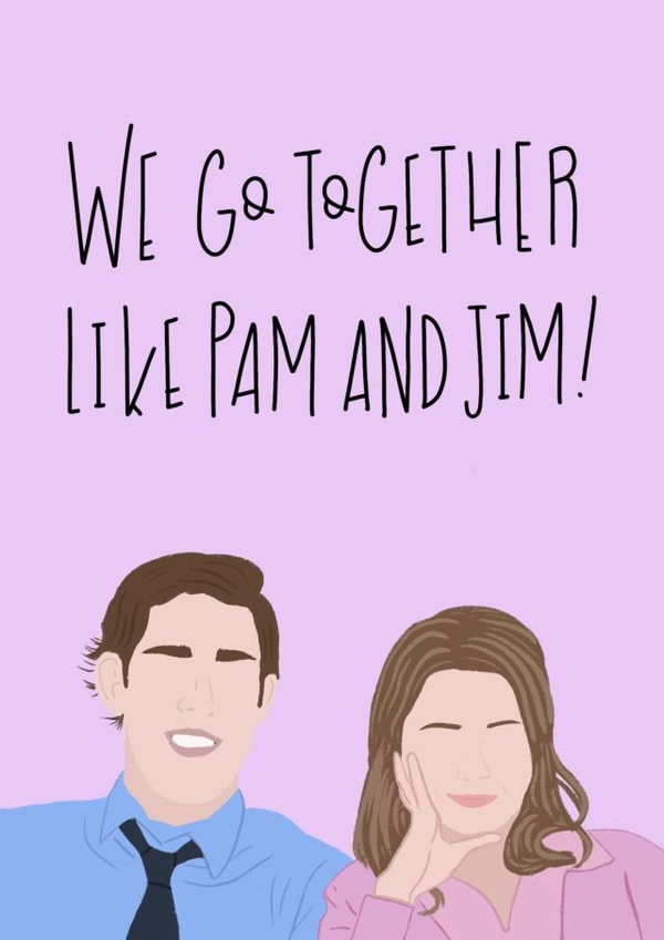 the office pam and Jim Valentines Day Card 13630 created by Laura Did That