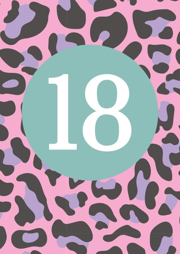 Leopard Print 18th Birthday Card created by Sarah Catherine