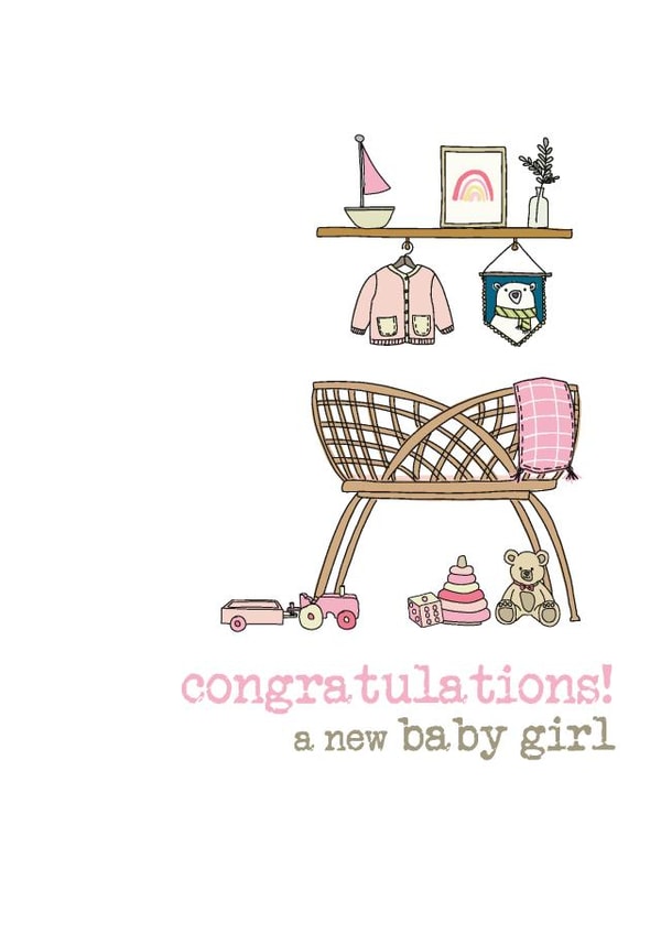 Congratulations! a new baby girl created by Dandelion Stationery