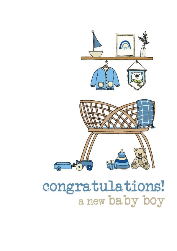 Congratulations! a new baby boy created by Dandelion Stationery