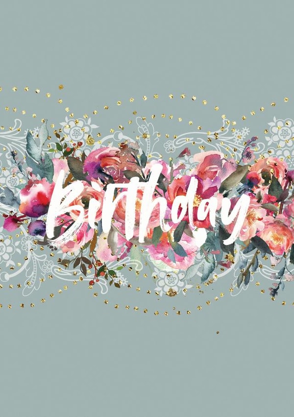 Floral and lace birthday card created by Natalie Ryan