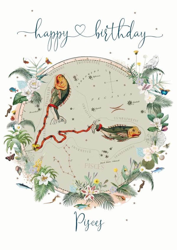 Happy Birthday Pisces Birthday Card created by Natalie Ryan