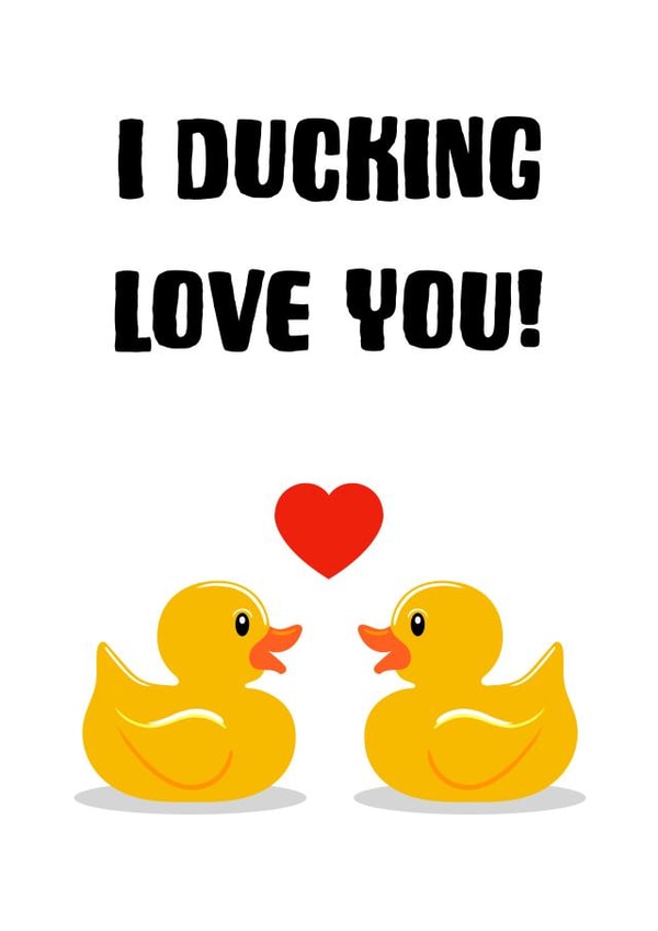Funny Duck Love Card created by Adam Regester