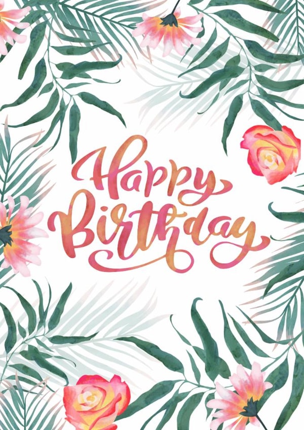 Pretty Birthday Card - Flowers - Roses created by Evie Garnett Designs