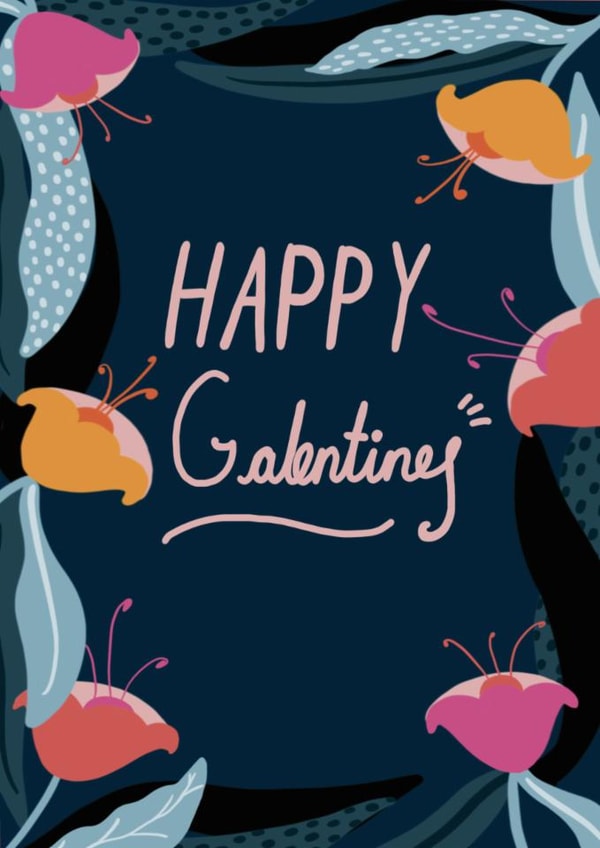 Galentine Flowers Valentines Day Card 17597 created by Isabel Canvas