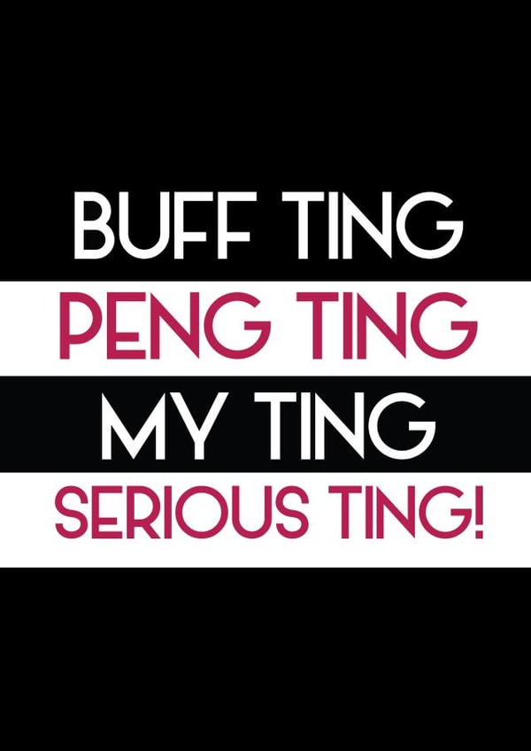 Fun Valentine's Day/Anniversary Card - Buff Ting - My Ting created by Streetgreets