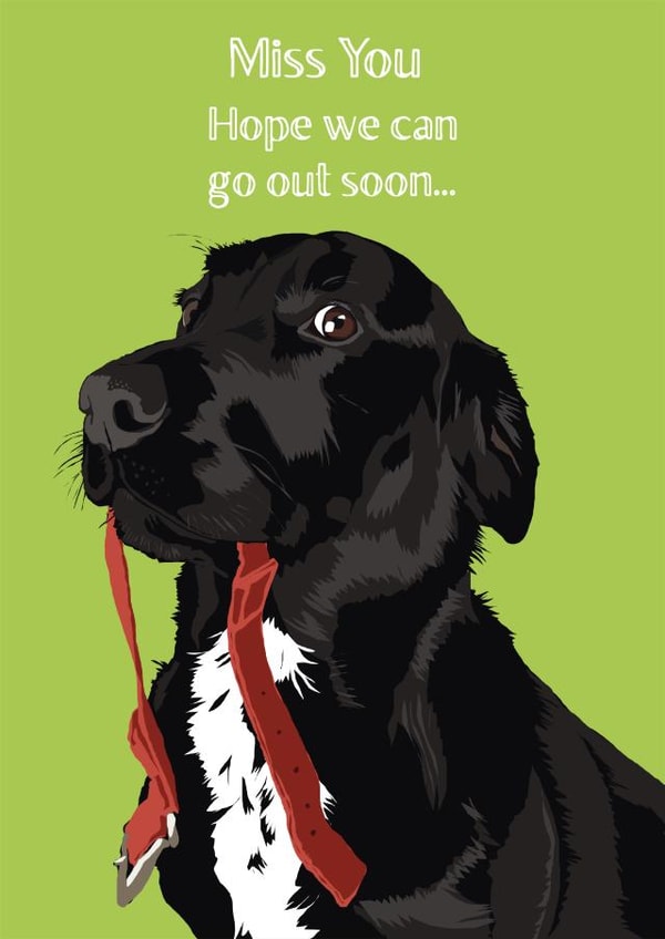 miss you dog Love & Friendship Card 24545 created by Perkins & Morley