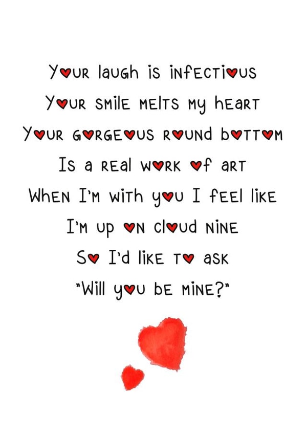 laugh infectious Valentines Day Card 42063 created by Rhymes To Remember