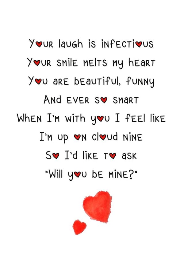 laugh infectious Valentines Day Card 42064 created by Rhymes To Remember