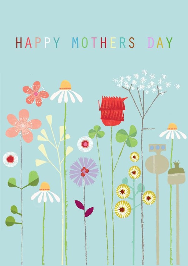 mothers day card - flowers - happy mothers day - pretty and traditional created by Kali Stileman