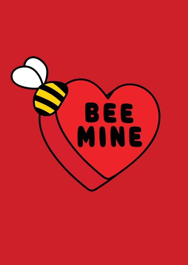 bee pun Valentines Day Card 17237 created by @sophie robbens