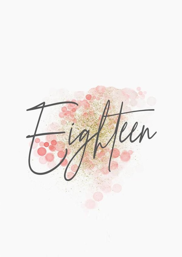 eighteen eighteenth Birthday Card 19181 created by KarenCharlton