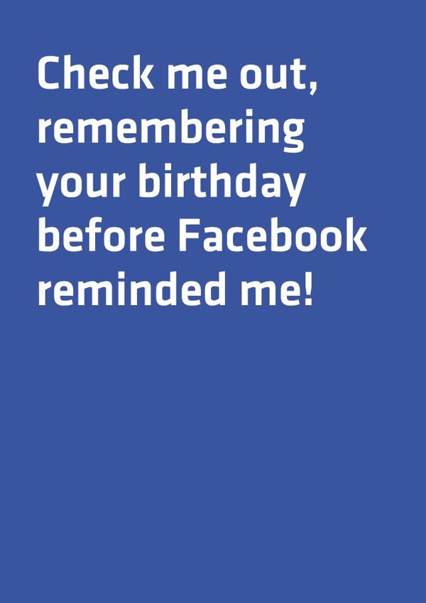 funny facebook Birthday Card 14755 created by cardbored
