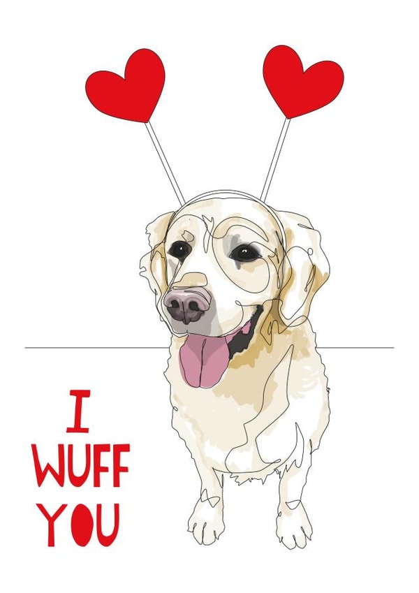 love wuff Valentines Day Card 21204 created by Mint Ink