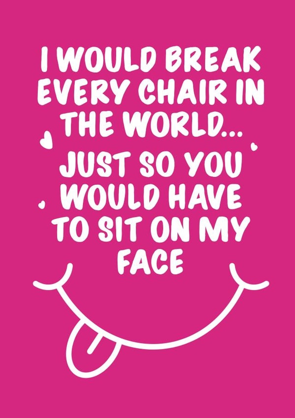 Cheeky Rude Valentines Day Card 36693 created by Colossal Studio