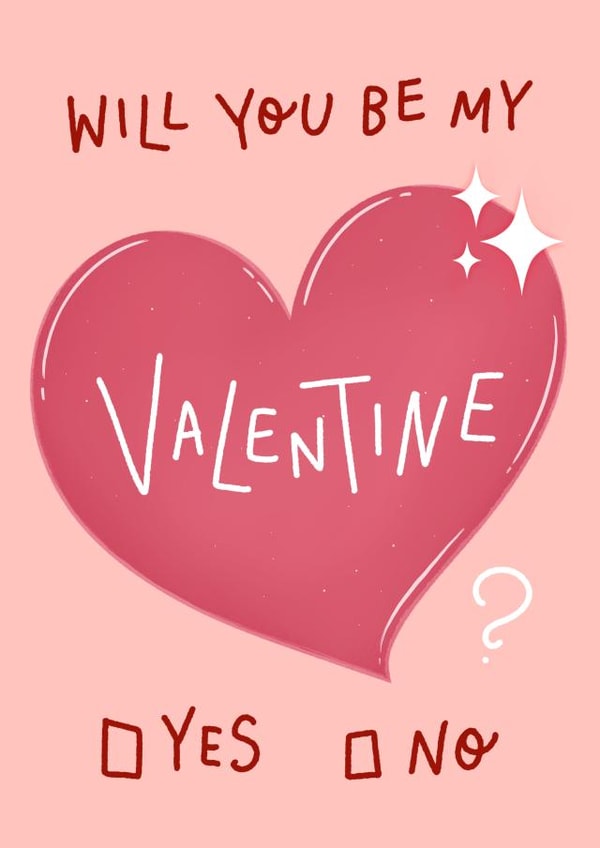 tick appropriate will you be my valentine Valentines Day Card 1035 created by Leah Chong - Leah Design