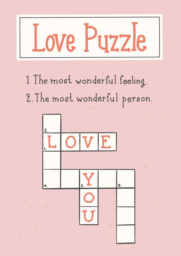 love puzzle Valentines Day Card 20361 created by Jenni Ahlberg - Jeah Design