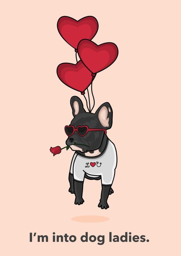 dog heart Valentines Day Card 46891 created by Kavita Bradshaw