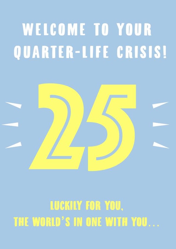 welcome  quarter Birthday Card 41680 created by SnailMail