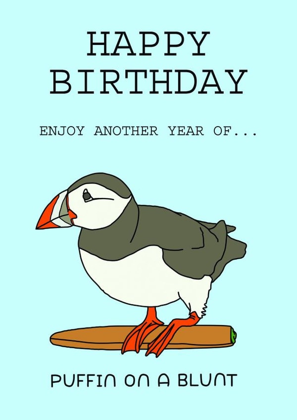 pun puffin Birthday Card 41631 created by Henry Wahl