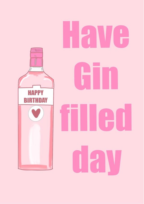 Gin filled Birthday Card 13342 created by LMDesigns 