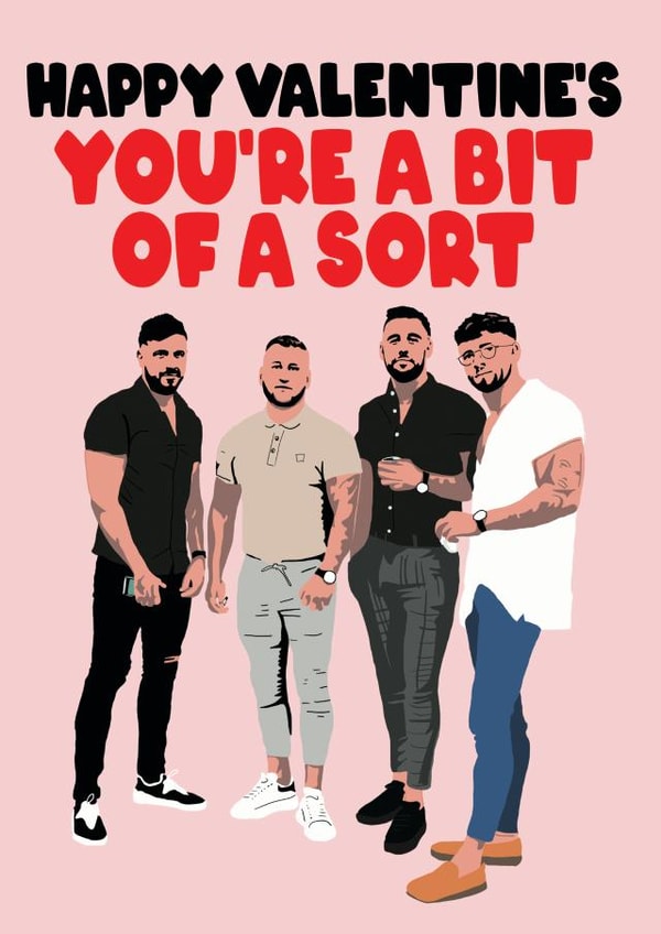 Lads Fourlads Valentines Day Card 20510 created by GOAT Creative