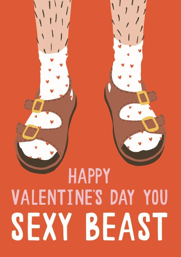 Socks & Sandals Valentine's Card created by Jessica Harvey