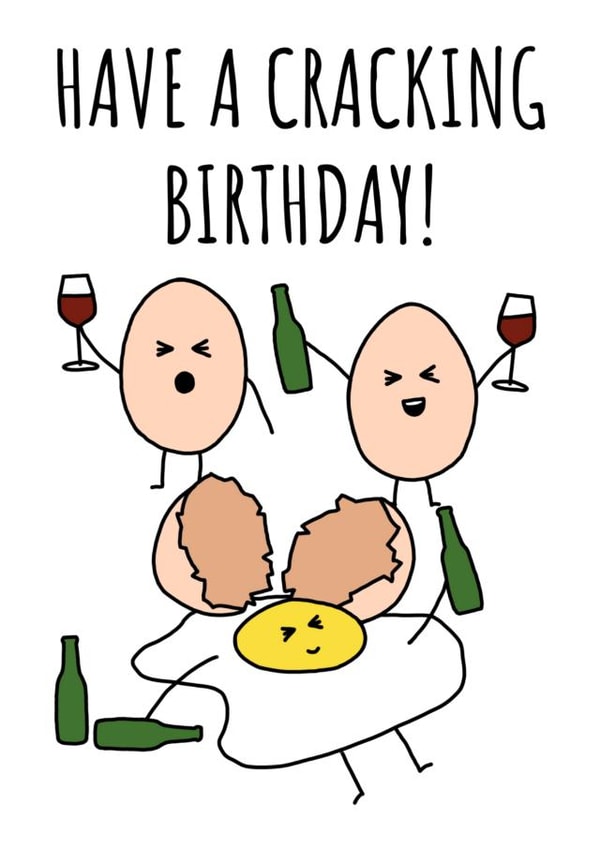 egg food Birthday Card 21066 created by Cowpat Designs