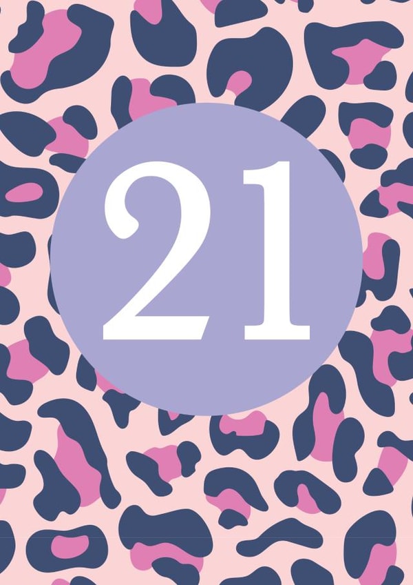 Leopard Print 21st Birthday Card created by Sarah Catherine