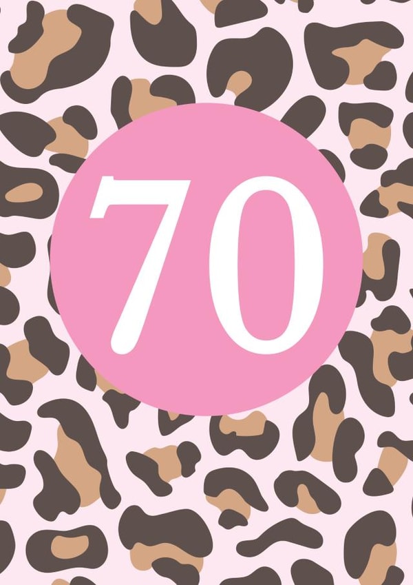 Leopard Print 70th Birthday Card created by Sarah Catherine