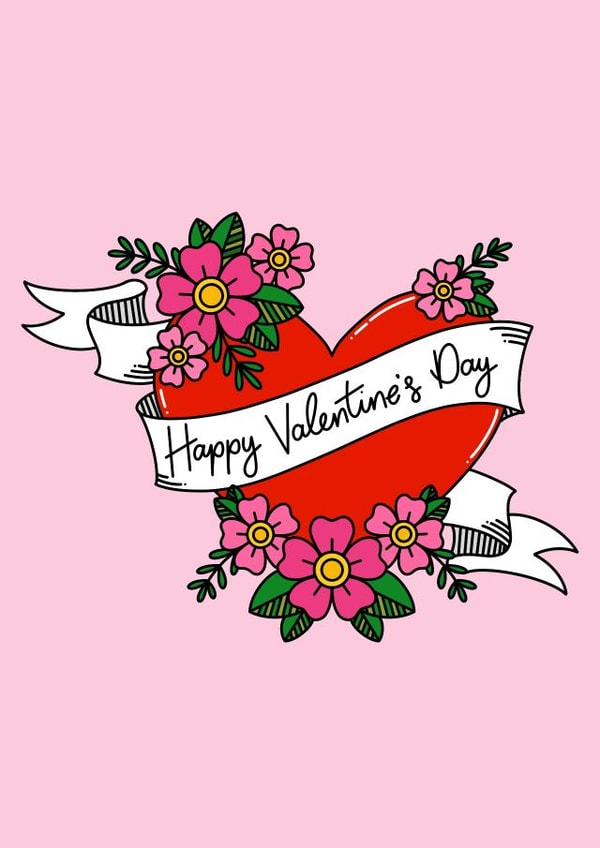 Heart Love Valentines Day Card 16586 created by Charlotte Trimm