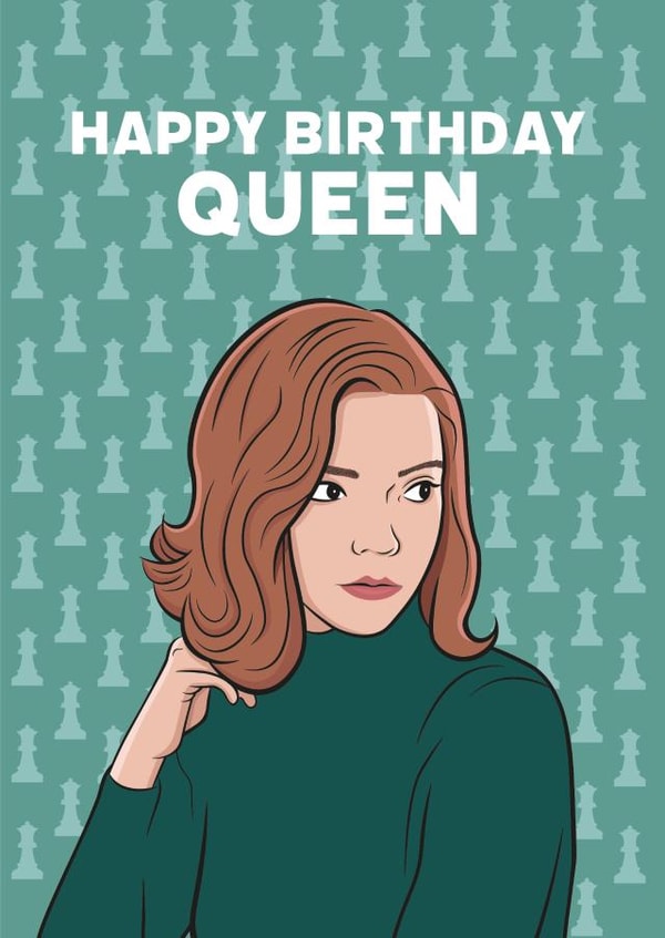 chess queen Birthday Card 17126 created by Guilty Cards