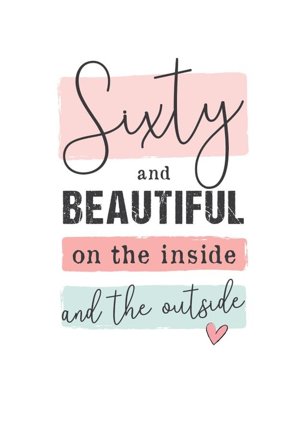 sixty sixtieth Birthday Card 15257 created by Mad Philomena