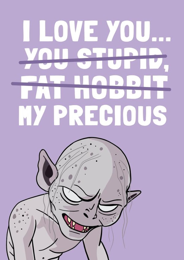 lord of the rings the hobbit Valentines Day Card 43097 created by Courtney