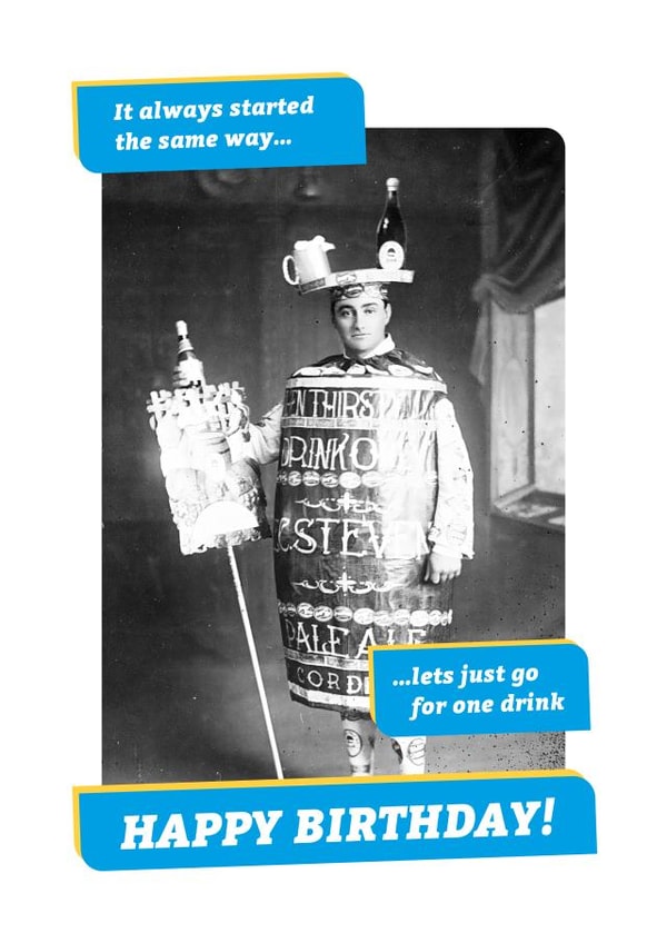 male adult Birthday Card 4004 created by PaperJam Print Co.