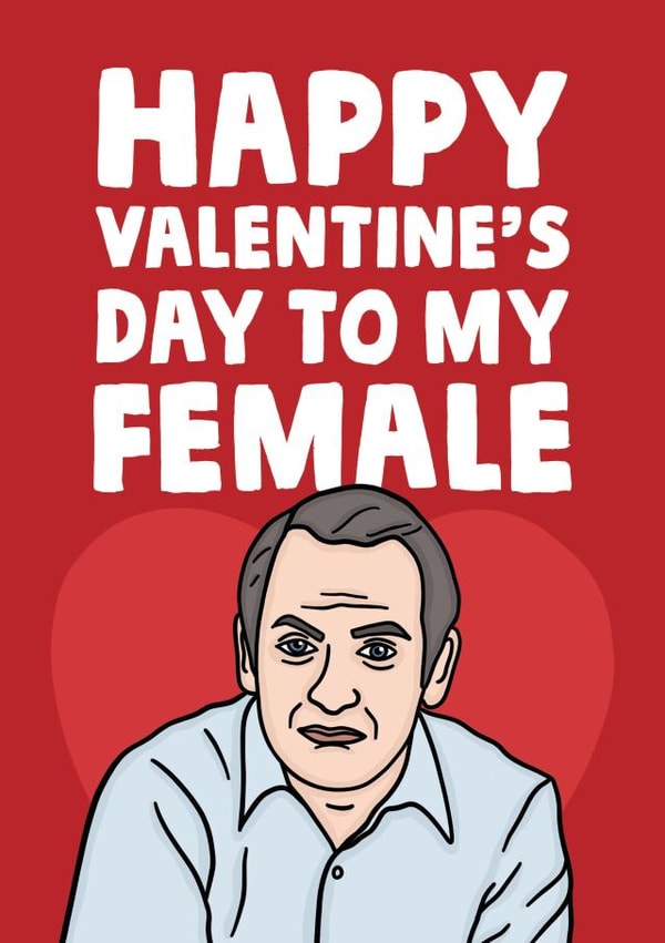 Funny Valentines Day Card - Friday Night Dinner - Martin - Happy Valentine's Day To My Female created by Studio Doodles