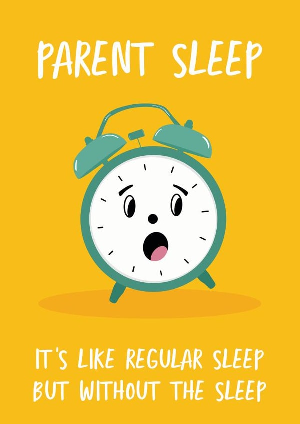 Parent sleep - New baby card created by @tikkled.pink
