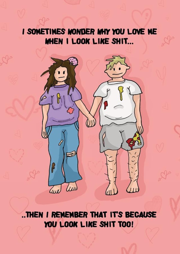 cheeky rude Valentines Day Card 46963 created by Emvy Illustration