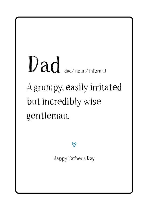 father dad Father's Day Card 31200 created by Spotty N Stripy