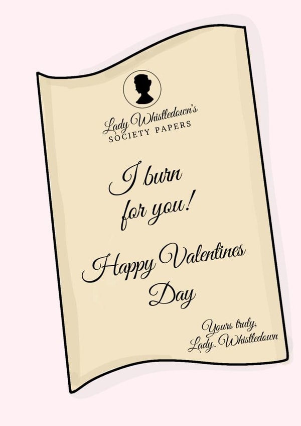 lady whistledown bridgerton Valentines Day Card 14910 created by Here's a card
